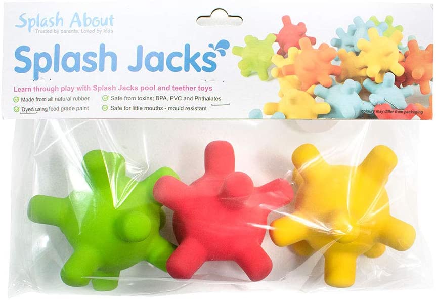 Splash JACKS -  Pool/Teether Toys (Pack of 3)